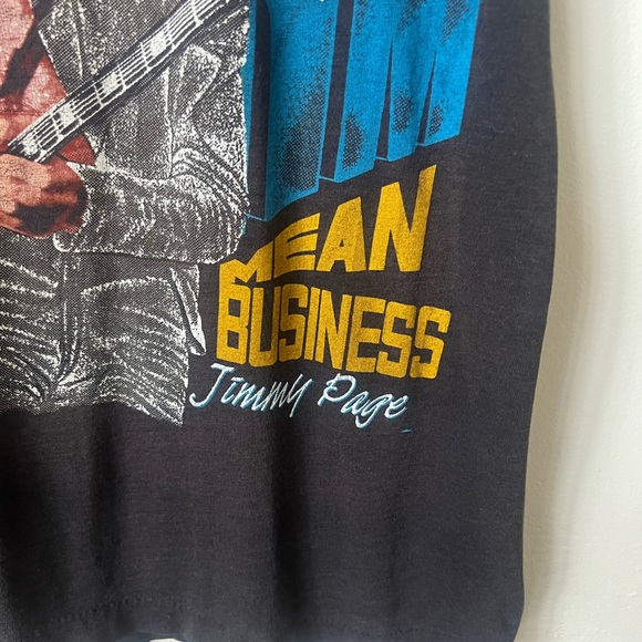 Vintage Jimmy Page Shirt 1980’s Jimmy Page LED Zeppelin Shirt 80’s The Firm - Picture 3 of 9